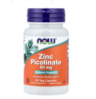 Цинк NOW Foods Zinc Picolinate 60 капсул 50мг