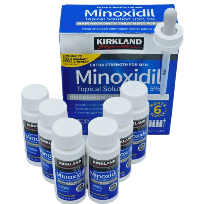 Міноксидил Кіркланд Minoxidil Kirkland 5% 6 флаконів+дозатор